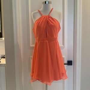 Coral Bebe dress keyhole cutout tulip skirt.